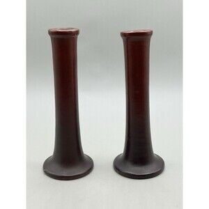 Van Briggle very early 1903-1920 Bud vases Purple Rose SET‎ OF 2